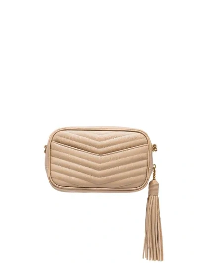 SAINT LAURENT MINI LOULOU SHOULDER BAG - 大地色