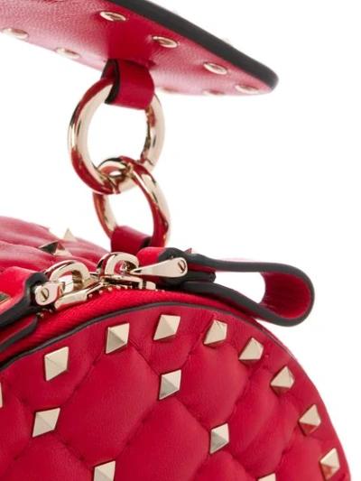 Shop Valentino Garavani Mini Rockstud Spike Backpack In Ju5 Red