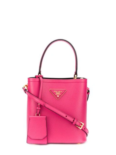 Shop Prada Panier Double Bucket Bag In Pink