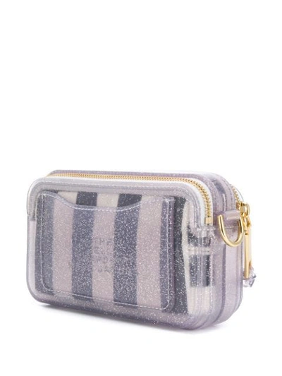 Shop Marc Jacobs The Jelly Glitter Snapshot Bag In Silver