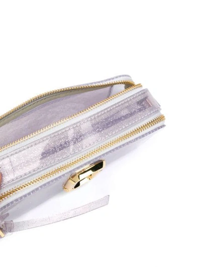 Shop Marc Jacobs The Jelly Glitter Snapshot Bag In Silver