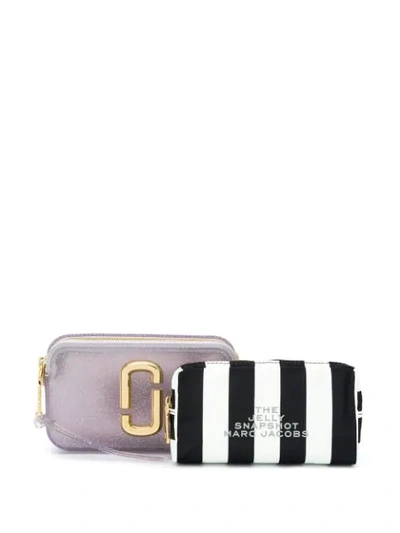 Shop Marc Jacobs The Jelly Glitter Snapshot Bag In Silver