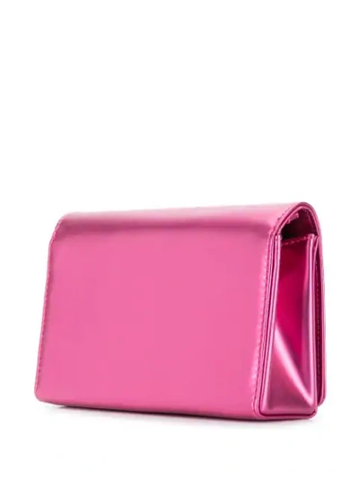 Shop Love Moschino Metallic Shoulder Bag In Pink
