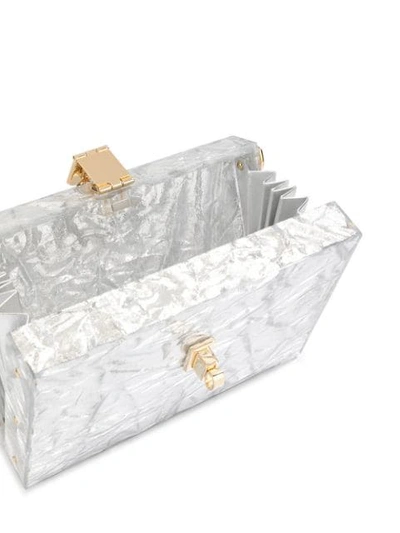 Shop Dolce & Gabbana Dolce Box Clutch In Silver