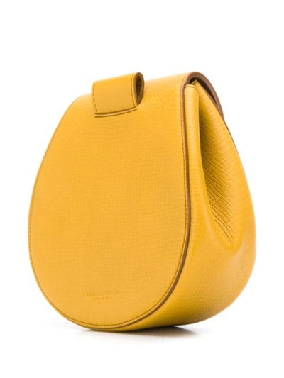 Shop Bottega Veneta Curved Shape Crossbody Bag In Yellow