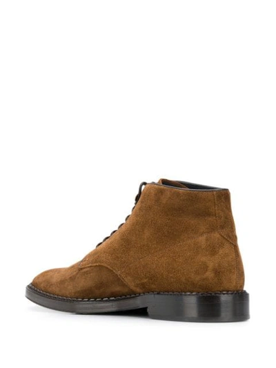 Shop Dolce & Gabbana Suede Ankle Boots In Brown