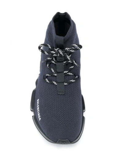 Shop Balenciaga 'speed' High-top-sneakers In Blue