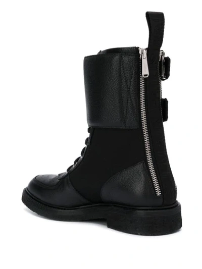 Balmain Ranger Bi-material Boots In Black