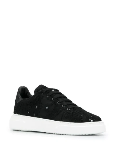 Shop By Walid Two Tone Low Top Sneakers In Black