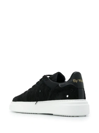 Shop By Walid Two Tone Low Top Sneakers In Black