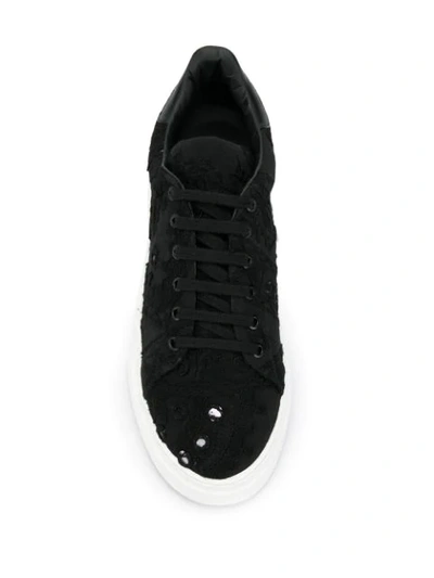 Shop By Walid Two Tone Low Top Sneakers In Black