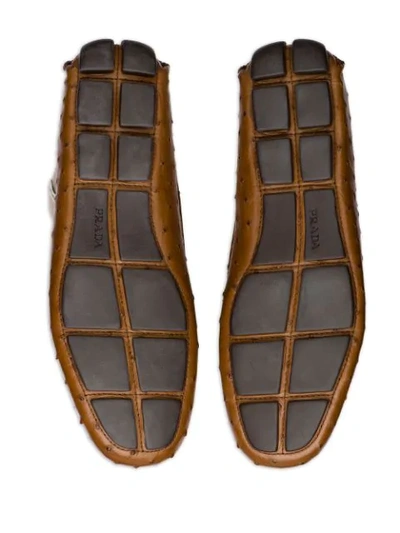 Shop Prada Loafer Aus Leder In Brown