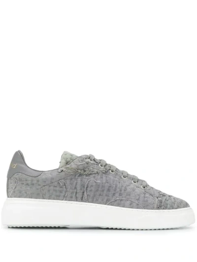Shop By Walid Stitch Detail Low Top Sneakers In Grey