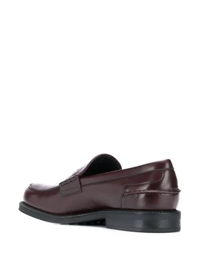 Shop Tod's Classic Leather Loafers In Brown