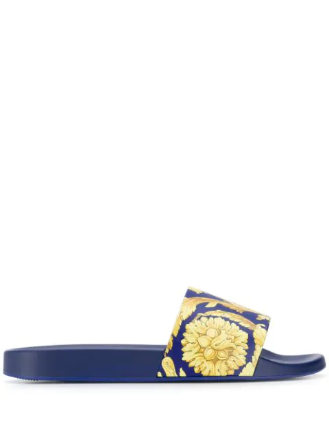 blue and gold slides