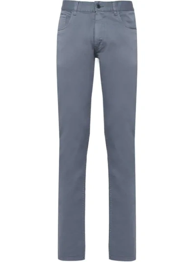 Shop Prada Tailored Tapered Trousers In Grey