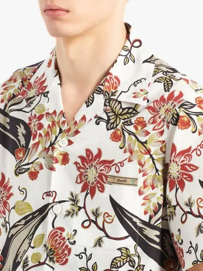 Shop Prada Ramage Print Shirt In Neutrals