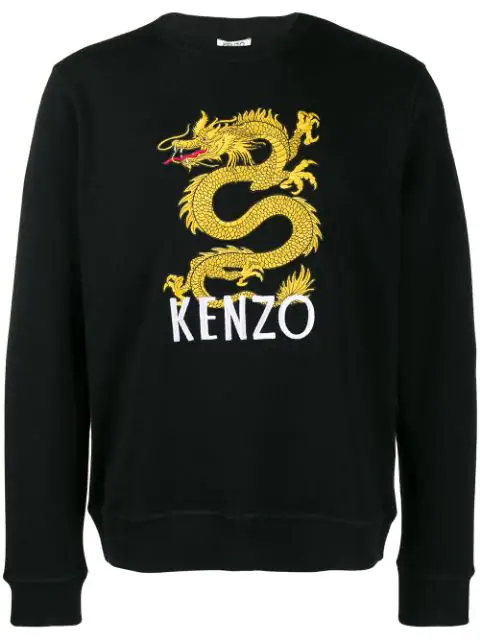 kenzo black and gold jumper