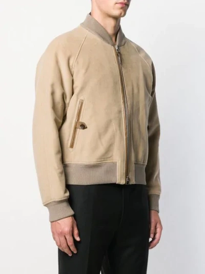 Shop Tom Ford Bomber Jacket In N03 Beige