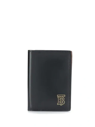 BURBERRY MONOGRAM MOTIF LEATHER BIFOLD WALLET - 黑色