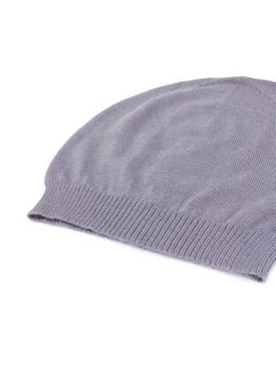 Shop Rick Owens Knitted Beanie In Blue