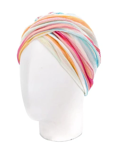 MISSONI MARE STRIPED WRAP HAIRBAND - 蓝色