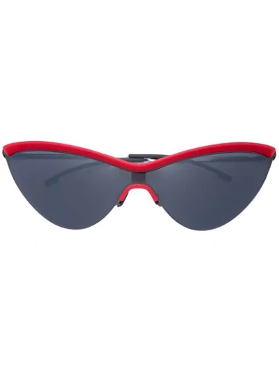 Shop Mykita X Maison Margiela Cat-eye Sunglasses In Red