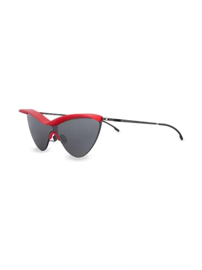 Shop Mykita X Maison Margiela Cat-eye Sunglasses In Red