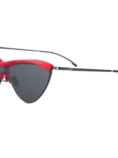 Shop Mykita X Maison Margiela Cat-eye Sunglasses In Red