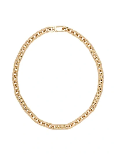 Shop Prada Chain Necklace In F0056 Gold