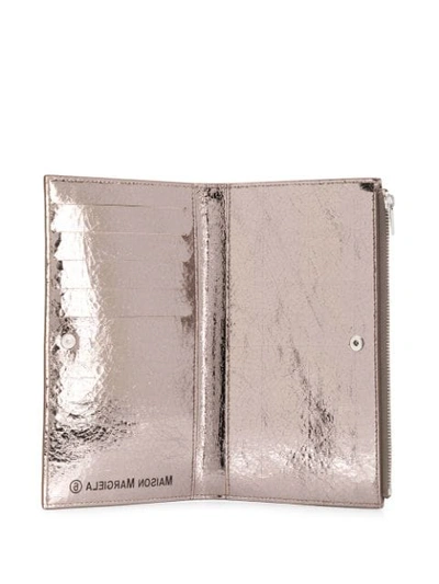 MM6 MAISON MARGIELA CRINKLE BI-FOLD WALLET - 银色