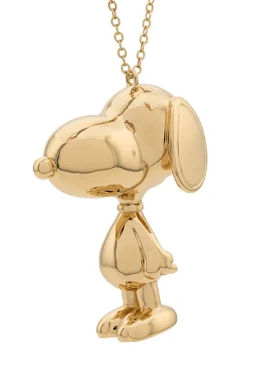 Shop Marc Jacobs The Snoopy Pendant Necklace - Gold
