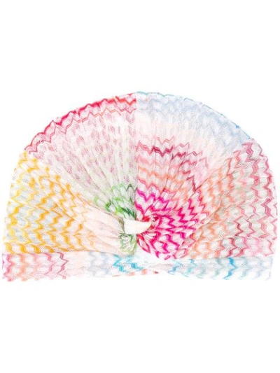 MISSONI MARE EMBROIDERED HAIRBAND - 白色