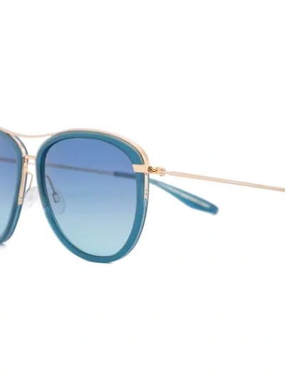 Shop Barton Perreira Aviatress Sunglasses In Blue