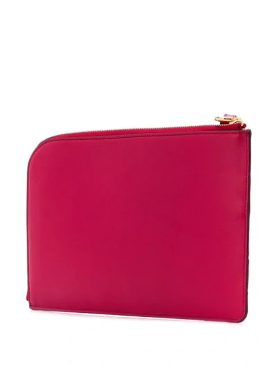 Shop Chloé The C Crocodile Effect Pouch In Red