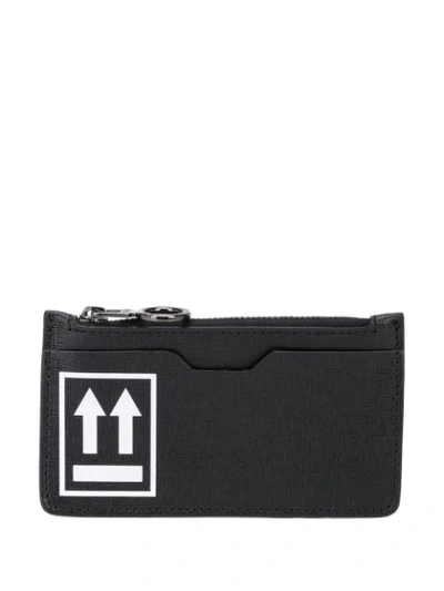 OFF-WHITE ARROWS-PRINT CARDHOLDER - 黑色