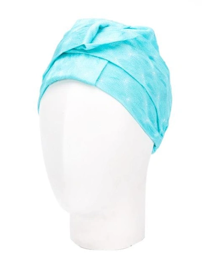 Shop Missoni Embroidered Hairband In Blue