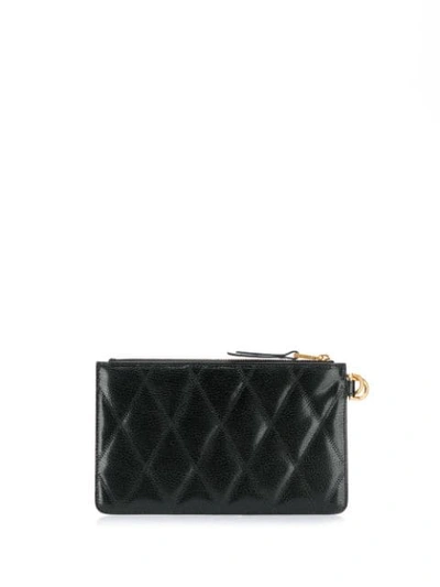 Shop Givenchy Logo Quilted Wallet In 001 Black