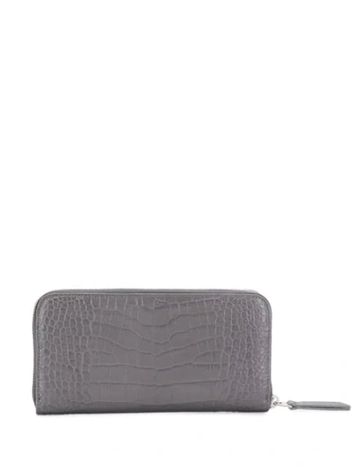 Shop Tod's Large Wallet In Grey