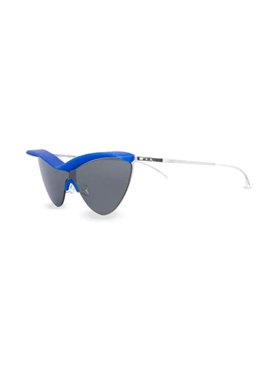 Shop Mykita X Maison Margiela Cat-eye Sunglasses In Blue