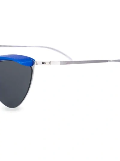 Shop Mykita X Maison Margiela Cat-eye Sunglasses In Blue