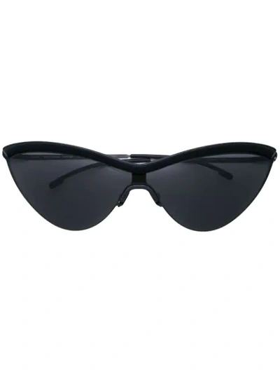 Shop Mykita X Maison Margiela Cat-eye Sunglasses In Black
