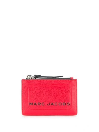 Shop Marc Jacobs Logo Print Coin Purse In Red