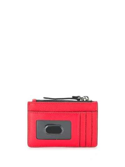 Shop Marc Jacobs Logo Print Coin Purse In Red