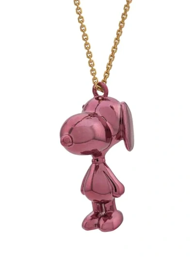 Shop Marc Jacobs The Snoopy Pendant Necklace In Pink