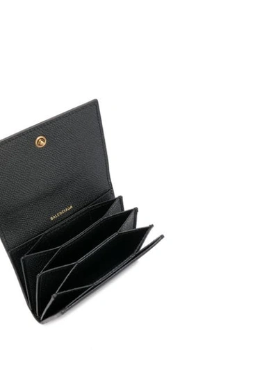 Shop Balenciaga Ville Accordion Card Holder In Black