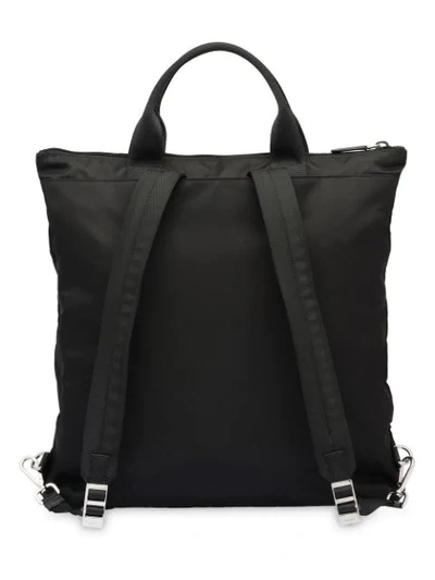 Shop Prada Double Pocket Backpack - Black