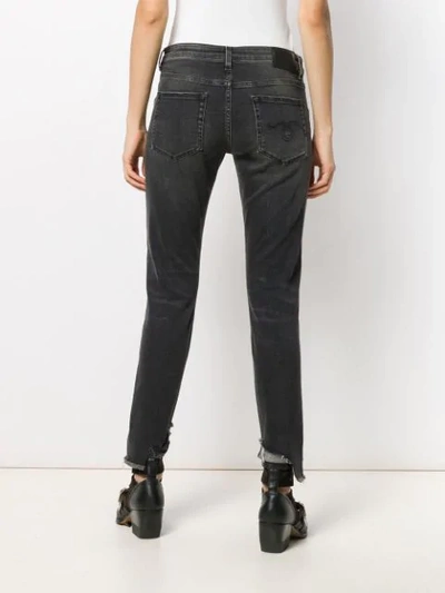 Shop R13 Ripped Detail Trousers In Grey