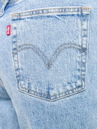 Levi's Cropped Straight Leg Jeans In Blue