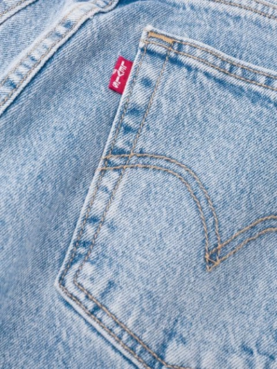 Levi's Cropped Straight Leg Jeans In Blue